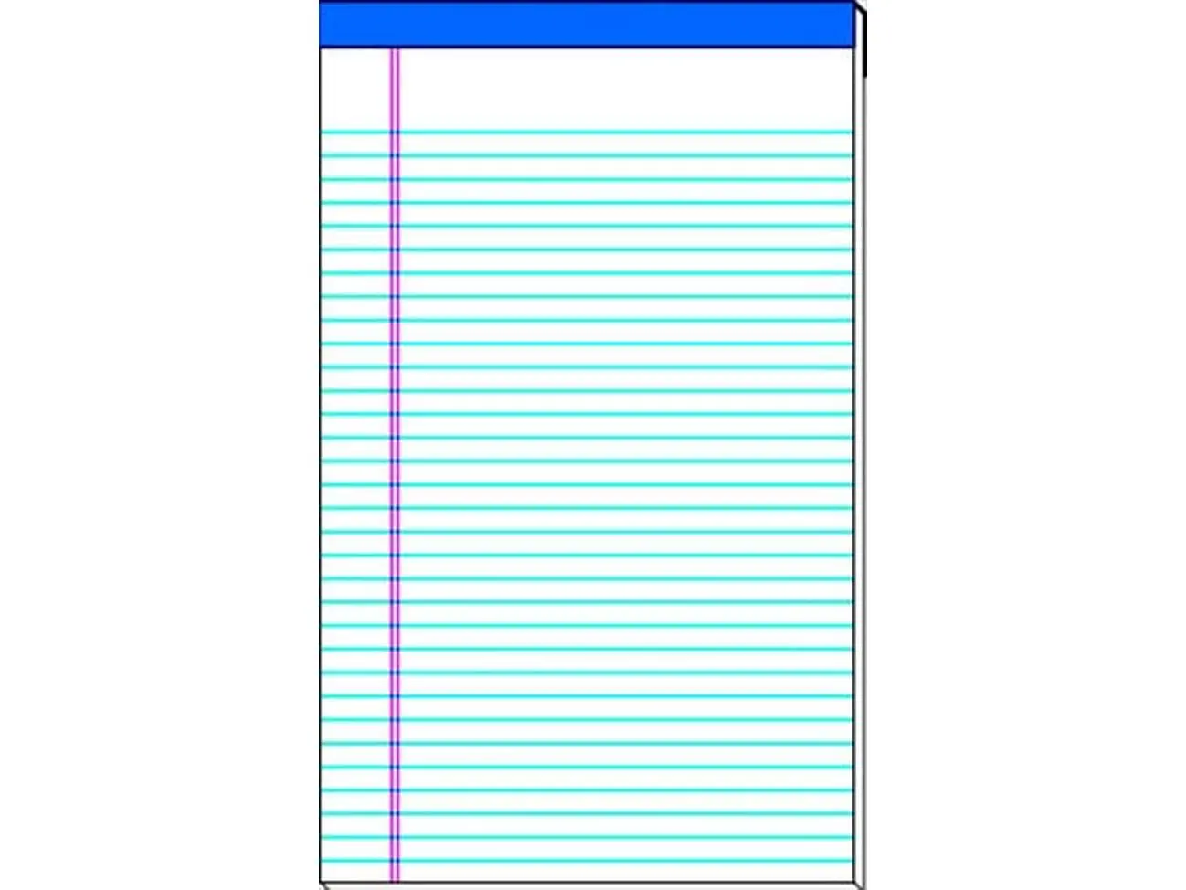 School Smart Legal Size Ruled Writing Pads (8.5 x 14 in) - Perforated, Stapled, Rectangular, 15 Lb Sulphite Bond Paper, 50 Sheets, 0.38 in Ruling, White, Printed Headstrip, Pack of 12 for Students, Ruled Lines, Pack 12