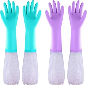 Elgood Reusable Long Sleeve Dishwashing Cleaning Gloves