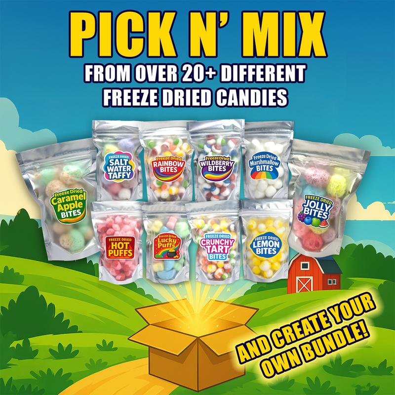 Freeze Dried Candy - Build Your Own Bundle! - Pick N' Mix From Over 15+ Options! - Freshly Made - Snack Size
