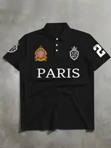 Men's Polo Shirt Short Sleeve Badge Casual Unique Trendy Fashion Streetwear Fresh Simple Outdoor Style