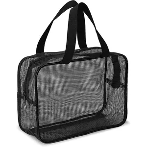 Large-capacity fitness and swimming bag, mesh shower bag, portable travel toiletry storage bag