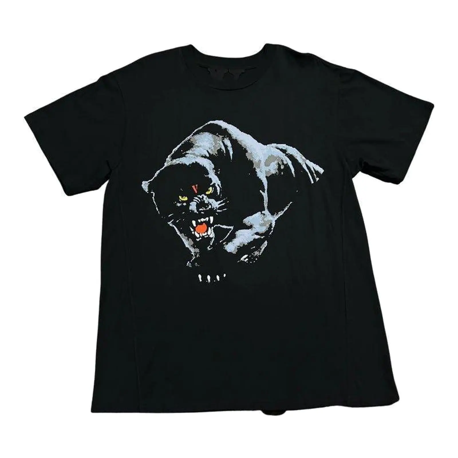 Authentic Panther Graphic Unisex T-Shirt - Black Streetwear Top, Casual Unisex Sizing, Round Neck, Short-Sleeve Menswear Design, Tshirt, Original
