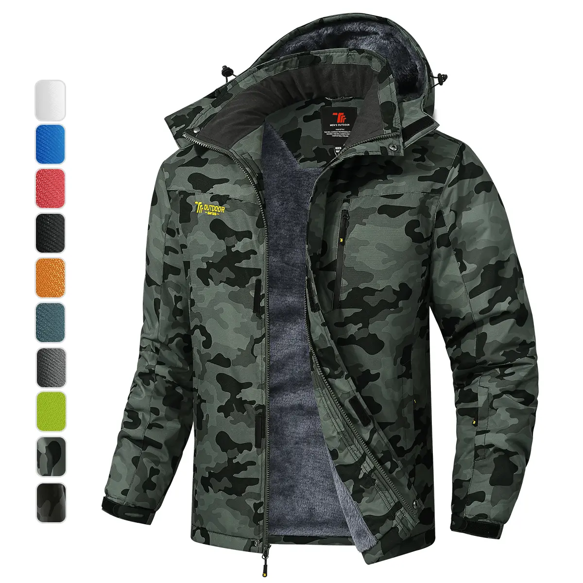 GOPUNE Men's Ski Snow Jacket Warm Winter Waterproof Coat Snowboard Rain Jacket Hooded Windproof Windbreaker For Outdoor,Work
