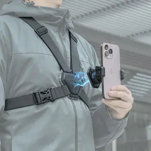 Phone Chest Mount Harness Strap Cell Phone Holder Mount for Video Recording /Kayak/Fishing/Skateboard POV/VLOG for  16/15/14/13 Pro Max,  and More