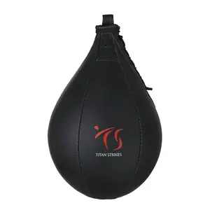 Titan Strikes Boxing Speed Bag with Swivel Handmade Synthetic Leather for MMA Training Workout Exercise Practice Punching Bag