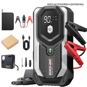 3000A Peak Car Battery Starter, Portable Car Battery Starter with Smart Clamp & LED Flashlight, Multifunctional Car Emergency Tool