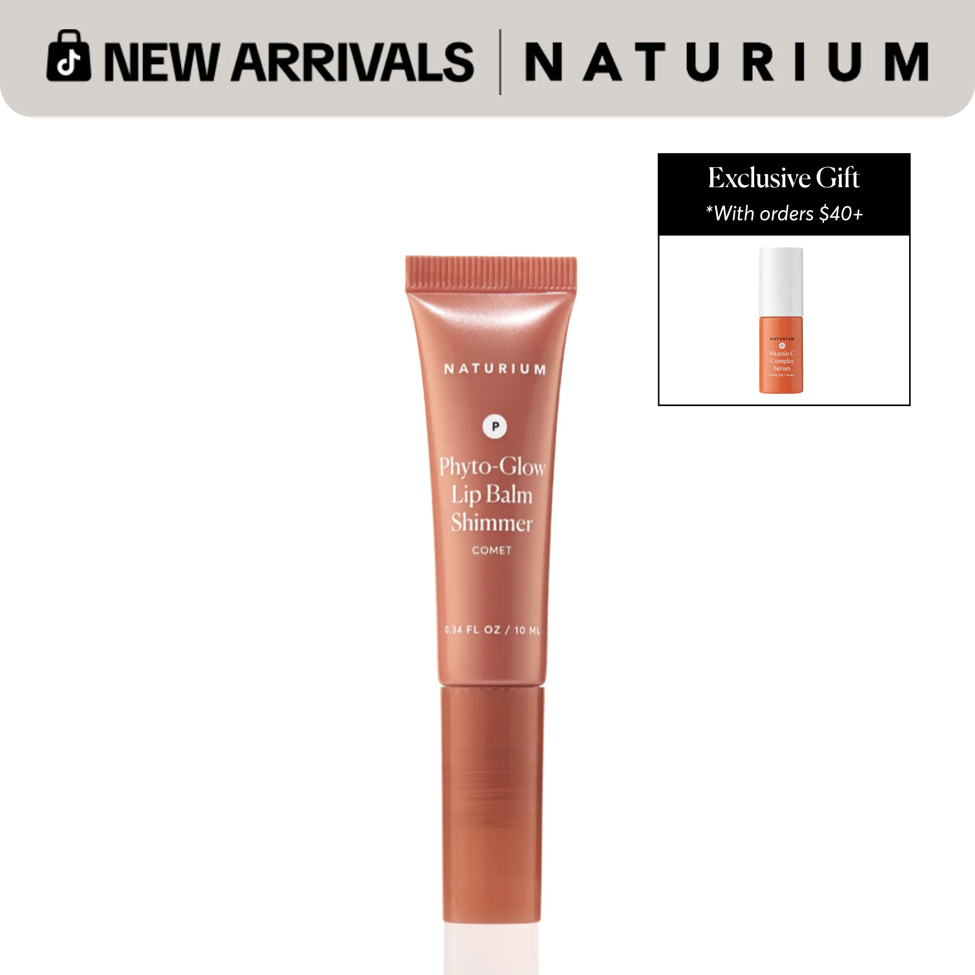Naturium Phyto-Glow Lip Balm Shimmer Collection, Hydrating Lip Care