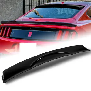 For 2015-2020 Ford Mustang Coupe Black ABS Rear Window Roof Visor Spoiler Wing  (Do Not Fit Convertible)