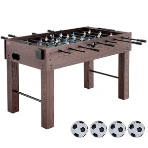 【Summervibes】VEVOR Foosball Table,  55 inch Standard Size Foosball Table, Indoor Full Size Foosball Table for Home, Family, and Game Room, Soccer with Foosball Table Set, Includes 4 Balls and 2 Cup Holders