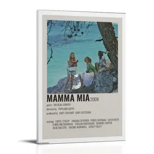 Mamma-Mia Poster Posters Music Album Cover Posters Canvas Wall Art High-Resolution Vintage Band & Artist Prints for Room