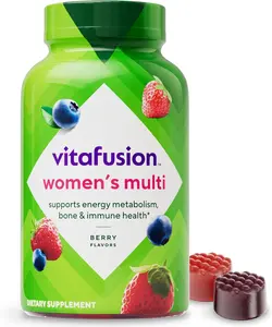 Vitafusion Women's Multi Gummy Vitamins for Women Health & Energy Support 120 Count Berry Flavors Supports Metabolism, Bone & Immune Health Dietary Supplement