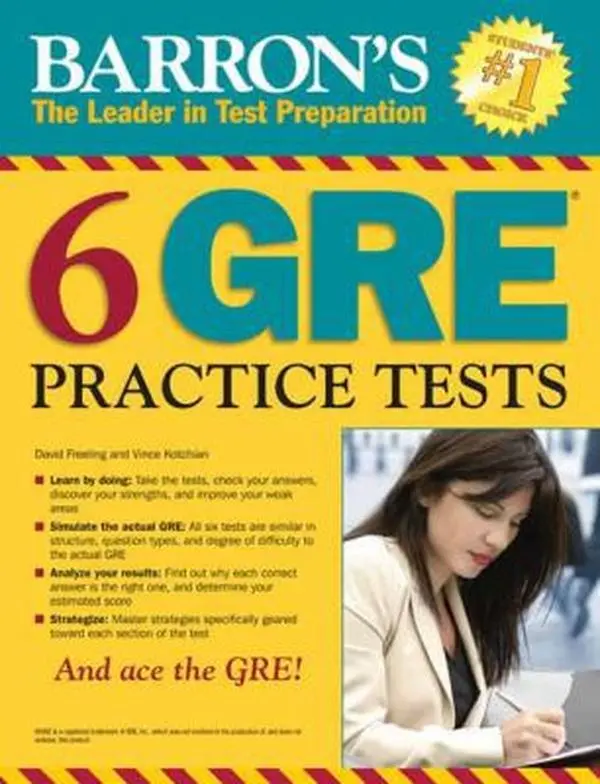 USED-Barron's 6 GRE Practice Tests by Vince Kotchian (Paperback)