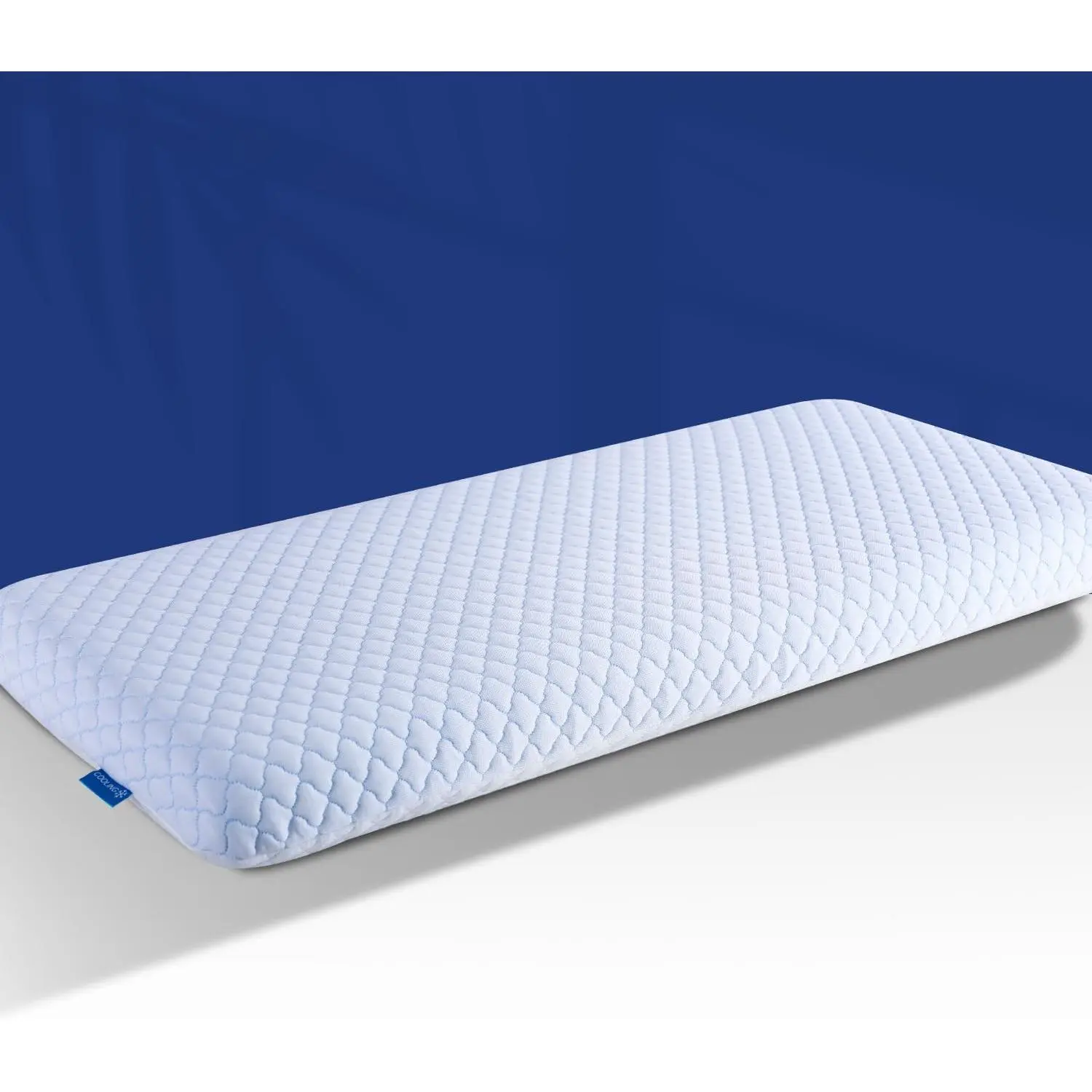 Ultra Thin Flat Pillows for Sleeping King Size 33x16 Inch, Cooling Memory Foam Pillow 2.75 inch Height Ultra Thin Slim Bed Pillows for Stomach Back Sleeper