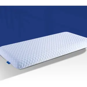 Ultra Thin Flat Pillows for Sleeping King Size 33x16 Inch, Cooling Memory Foam Pillow 2.75 inch Height Ultra Thin Slim Bed Pillows for Stomach Back Sleeper
