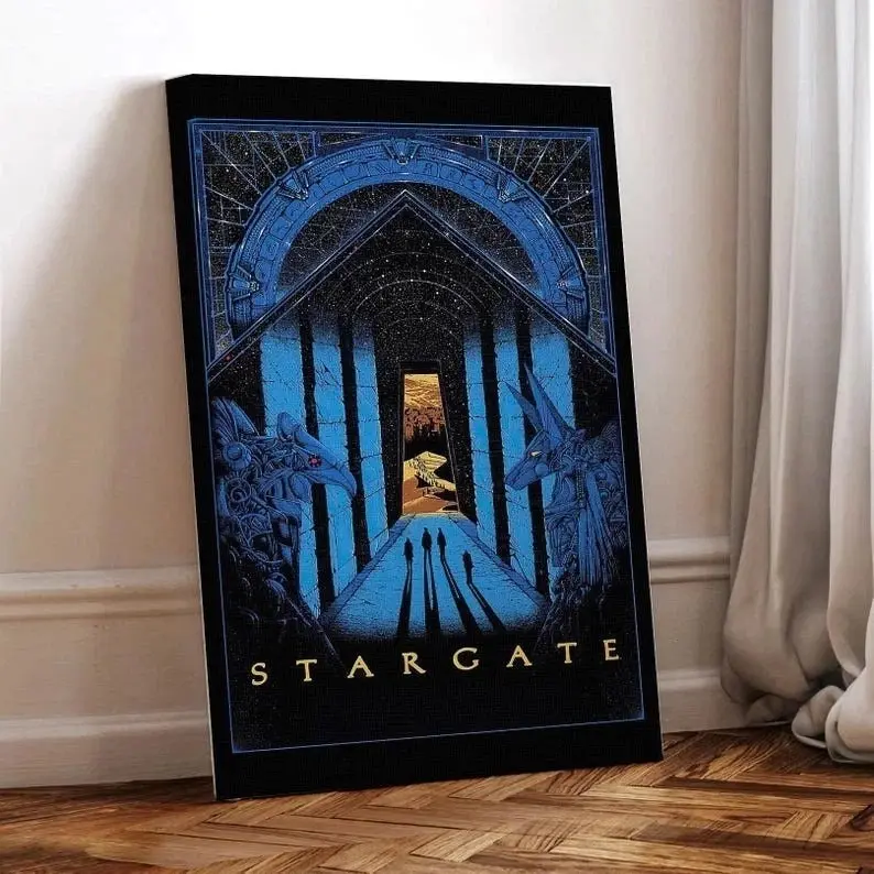 Stargate Sci Fi Movie Poster Cosmic Portal Art Wall Decor