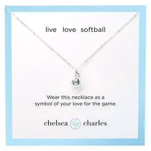 CC Sport Silver Softball Necklaces (Team Pack of 12)