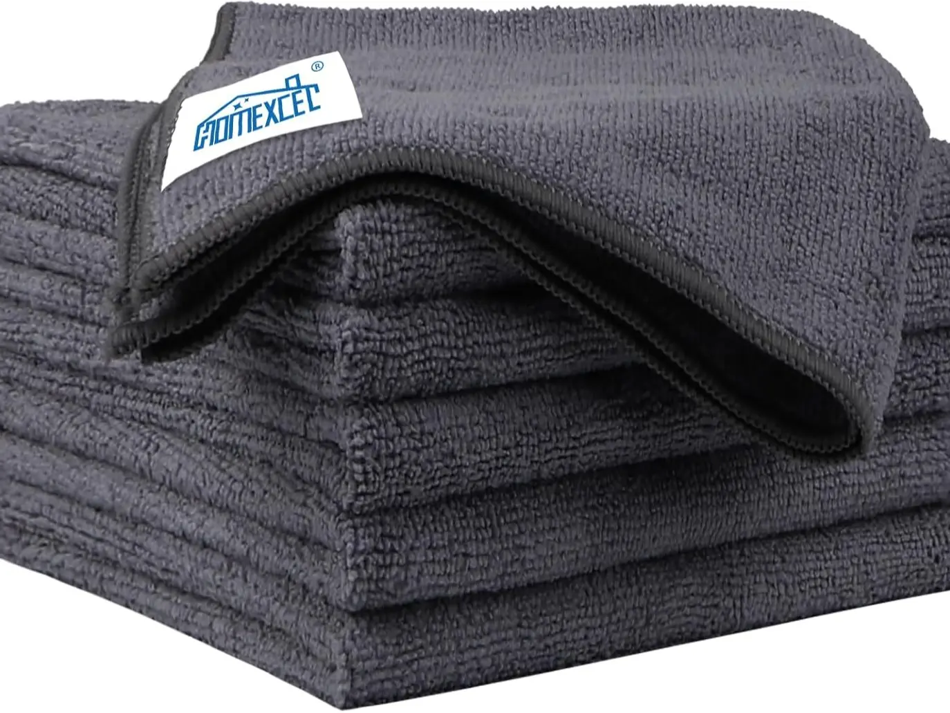 Super Absorbent Microfiber Cleaning Cloth 6-Pack, 12.5x12.5in Lint-Free Streak-Free Rags for Car, Kitchen Use