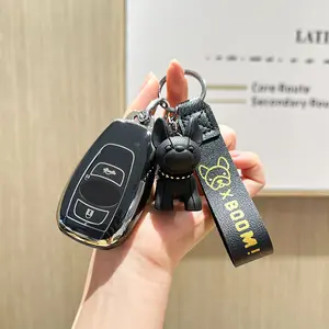 for Subaru Forester Outback Key Fob Cover with Keychain, for Forester Outback BRZ Legacy CrossTrek Premium Soft TPU 360 Degree Protection Key Case Remote Key Holder