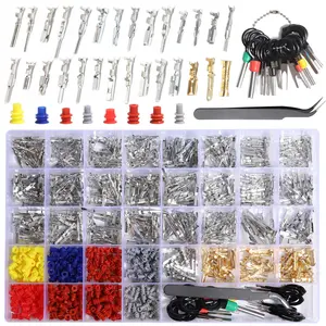 Connector Pins Kit – 8 Sizes Male&Female Terminals + Wire Seals + Removal Tool – 1/1.5/1.8/2.2/2.3/2.5/2.8/3.5mm for Car, Motorcycle, ATV – Non-Insulated Crimp Set