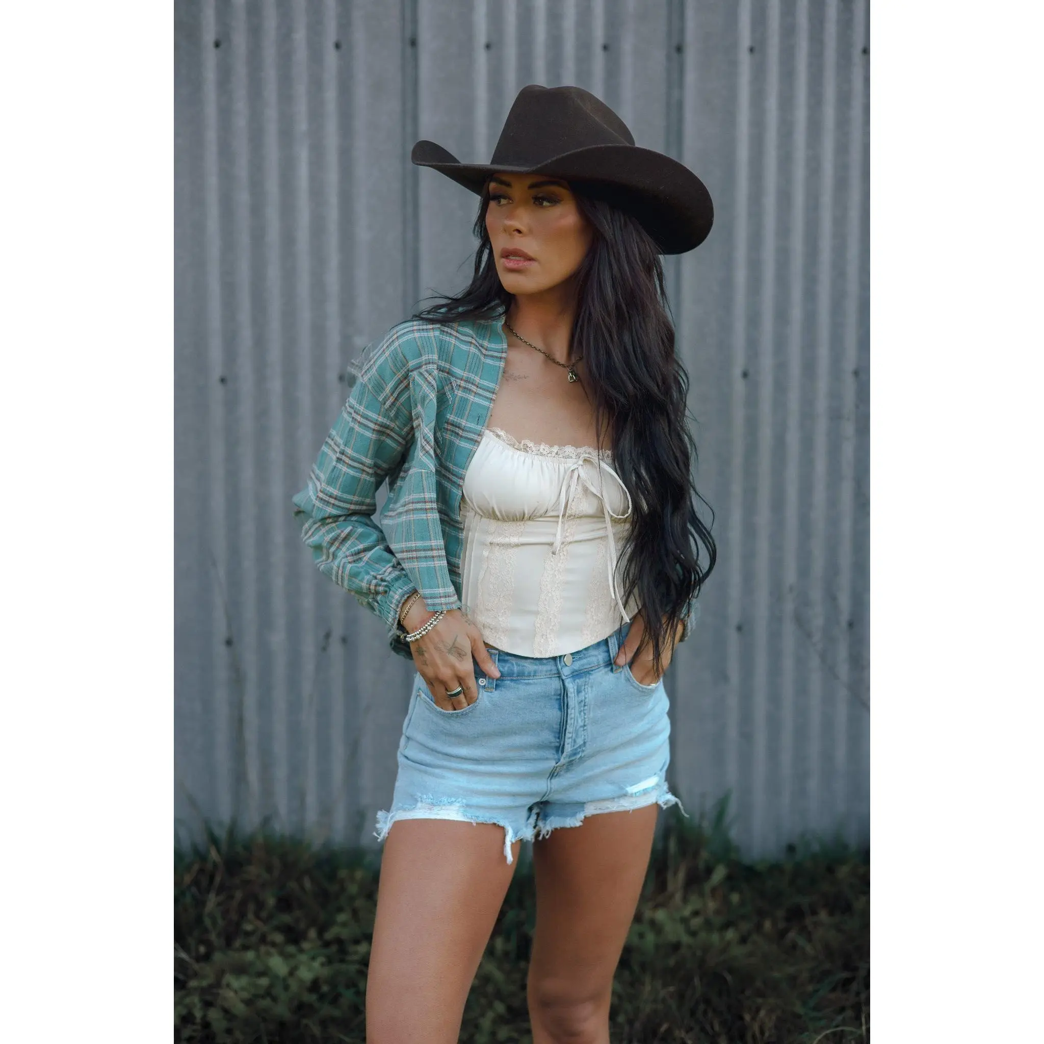 Saylor Distressed Denim Shorts - Light Wash
