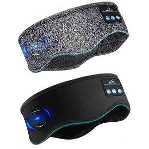 Breathable Wireless Sleep Headphones, Summer Sports Headband Mic Earphones, HiFi Sound Quality Sleep Headphone Headset, Wireless Headphones, Earbud sound peats eyemask sleep headbands comfy headphones band  Audio Electronic bluetooth headband Noise