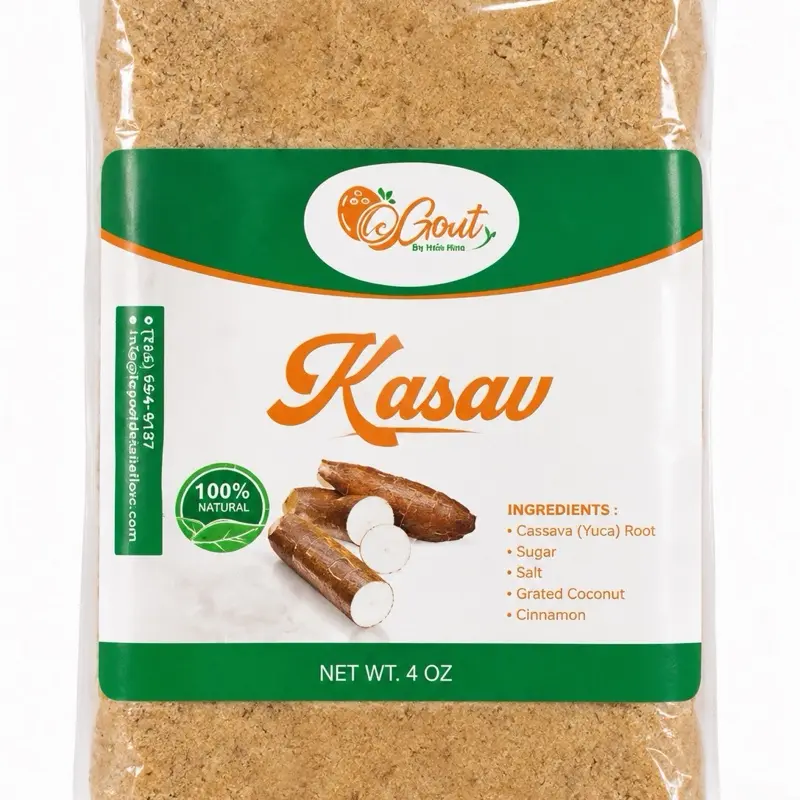 Traditional Haitian Manyok-Based Cassava Crisps - Crunchy Snack, Cholesterol-Free, Room-Temp Ready