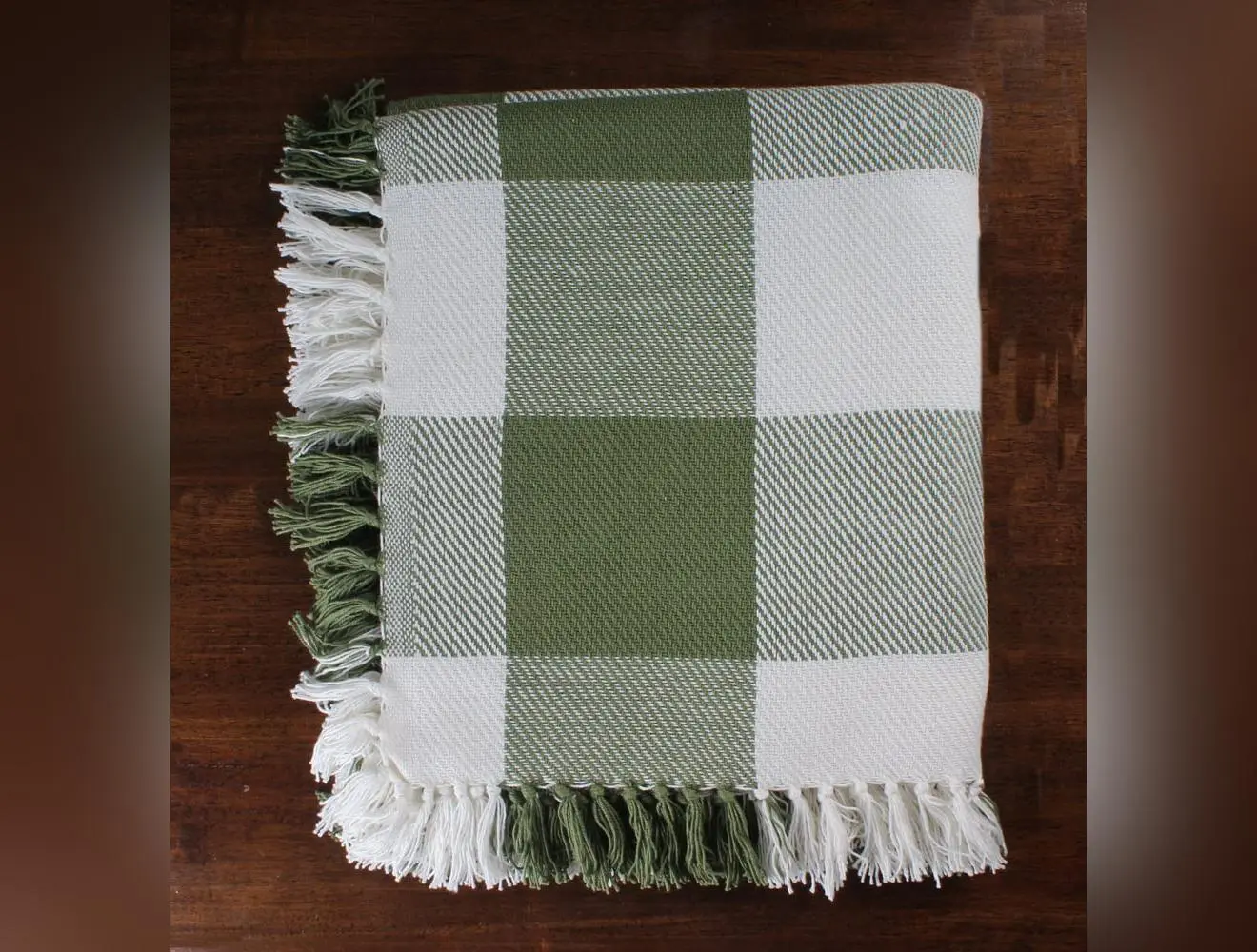 Buffalo Check Sage 50"x 60" Afghan Blanket