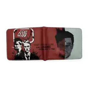 Fight Club Graphic PU Leather Bifold Wallet for Men and Women