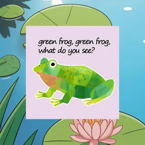 Cute Frog Sticker for Kids Vinyl Decal for Water Bottles Laptops Fun Animal Sticker Green kawaii stickers frogs