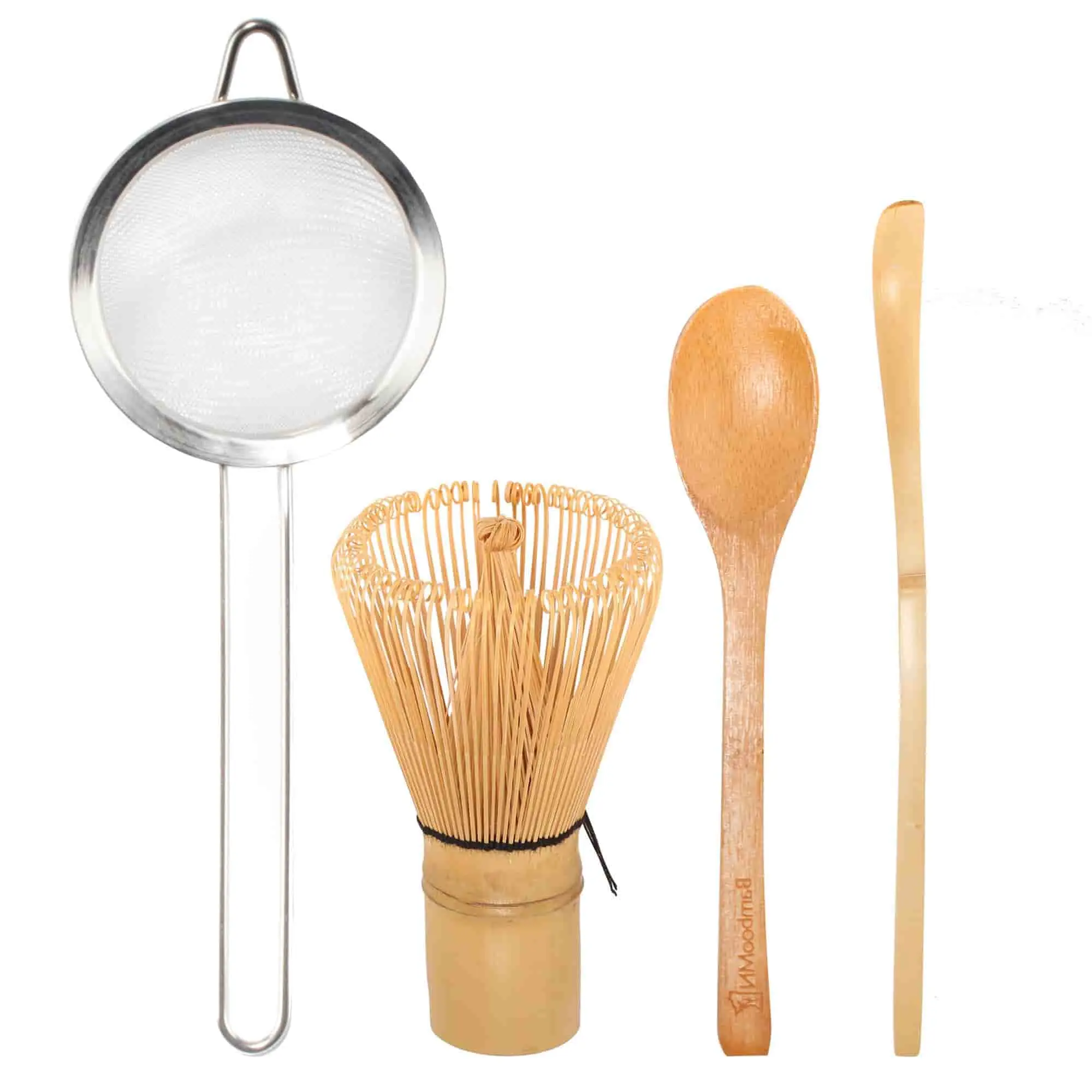Bamboo Matcha Tea Whisk Strainer Set