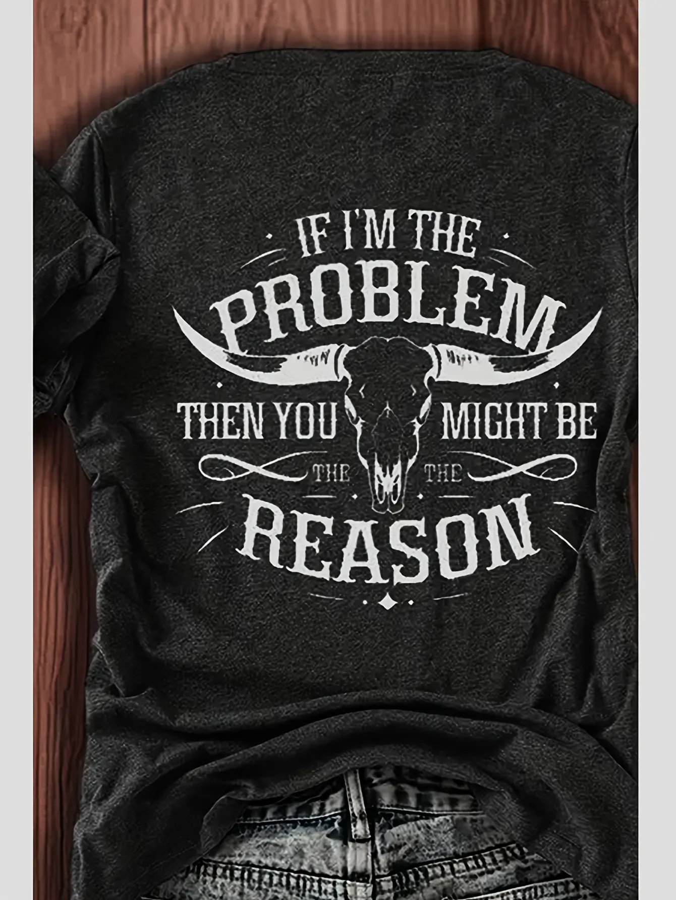 Men's Funny Problem-Reason Graphic Tee - Beige Cotton-Blend Shirt with Bold "If I'm the Problem..." Saying, Lightweight Summer Top for Casual Outfits, Couples Matching & Sarcastic Gifts - Machine Washable Everyday Humor Apparel, Humorous Slogan