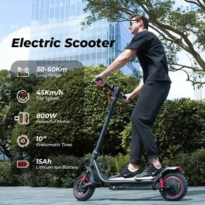 【Go-To for Commute】Fast Portable Commuter Electric Scooter Z10PRO 28/18MPH Max Speed 800/350W Motor 37/19 Miles MAX Range 10'/8.5' Tires Dual Braking Foldable Adult Electric Scooter with Supplier Warranty