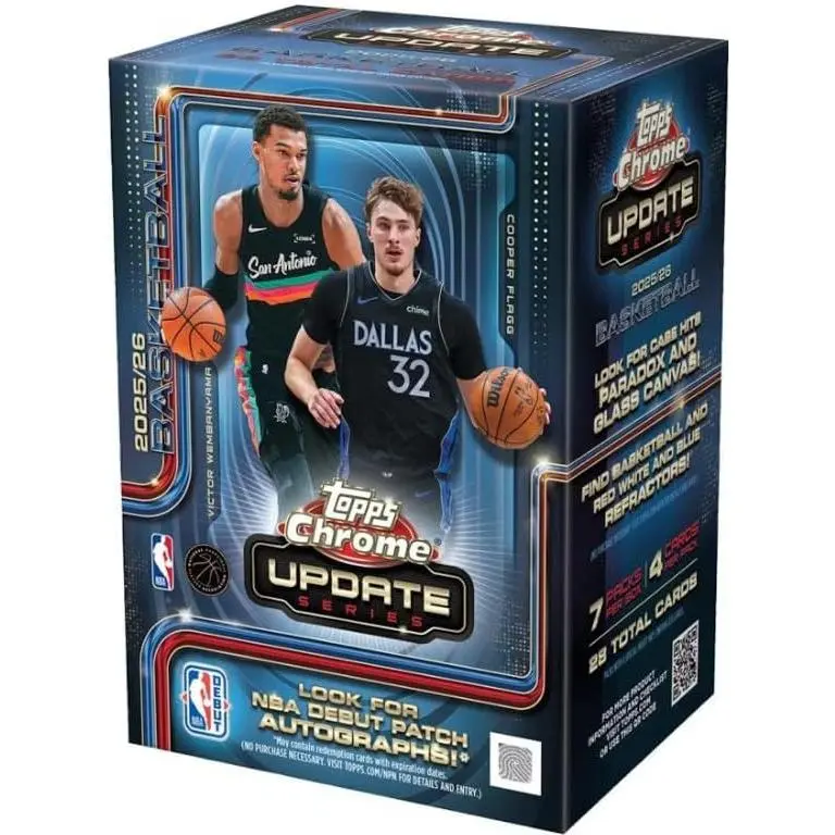 2025-26 CHROME UPDATE SERIES Basketball Card BLASTER Box