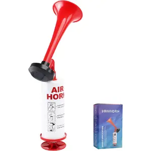Portable Air Horn Pump - Aluminum+ABS Loud Sound Hand Held Signal for Bear  -  Safety Horn for Boating,  Events, Camping, Graduation