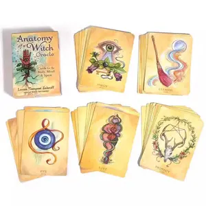 Witch Card Anatomy Party Game, 48 Fate Cards for Divination, Tarot Card Deck, Fun Family Activity Ideal for Parties, Educational Board Game, Card Games