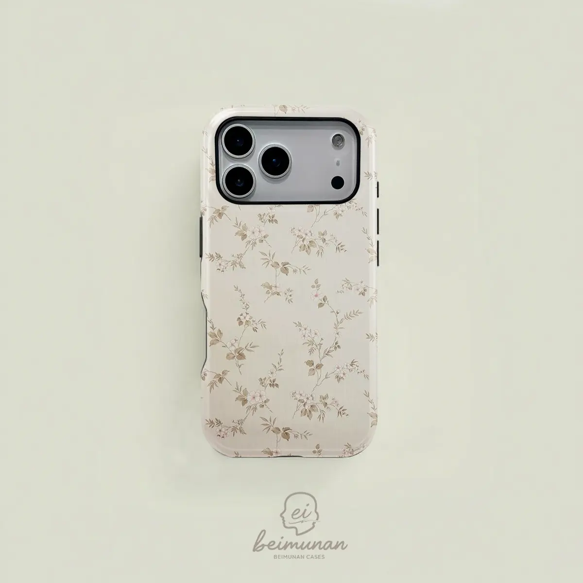 Floral print phone case， robust shockproof 2in1 protective case， for iPhone 17 16 15 14 13 12 Pro Max， Samsung Galaxy S25 S24 S23 S22 Ultra series holiday gift minimalist stylish protective case Cover