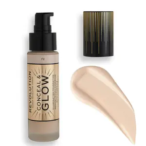 Makeup Revolution - Conceal & Glow Full Coverage Foundation With Vitamin C - F2 Nude