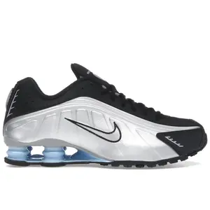 Nike Shox R4 Metallic Silver Black Psychic Blue