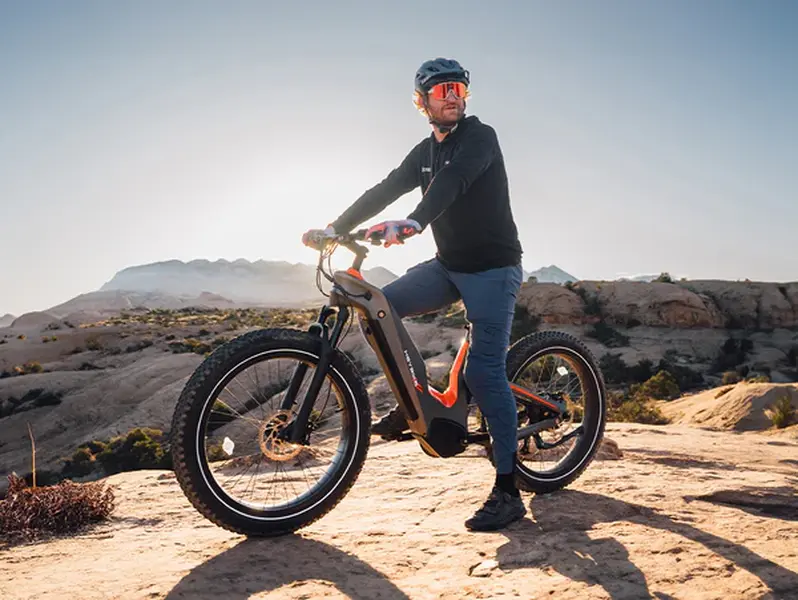 Heybike Hero Carbon Fiber Electric Bike for Adults, 750W Mid-Drive Motor with 160Nm Torque, 864Wh Removable Battery, 60 Miles Range, 35MPH All-Terrain EMTB, Full Suspension 26"x4" Fat Tire Electric Mountain Bike