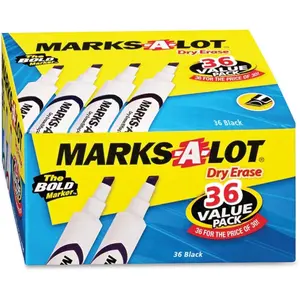 Avery  Marker Dry Erase Markers, Black - 36 Piece