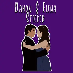 Damon and Elena Sticker
