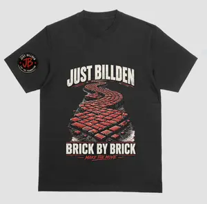 Brick by Brick T-Shirt - Menswear Top for Relentless Effort and Consistency - Perfect for Grind and Growth Inspiration