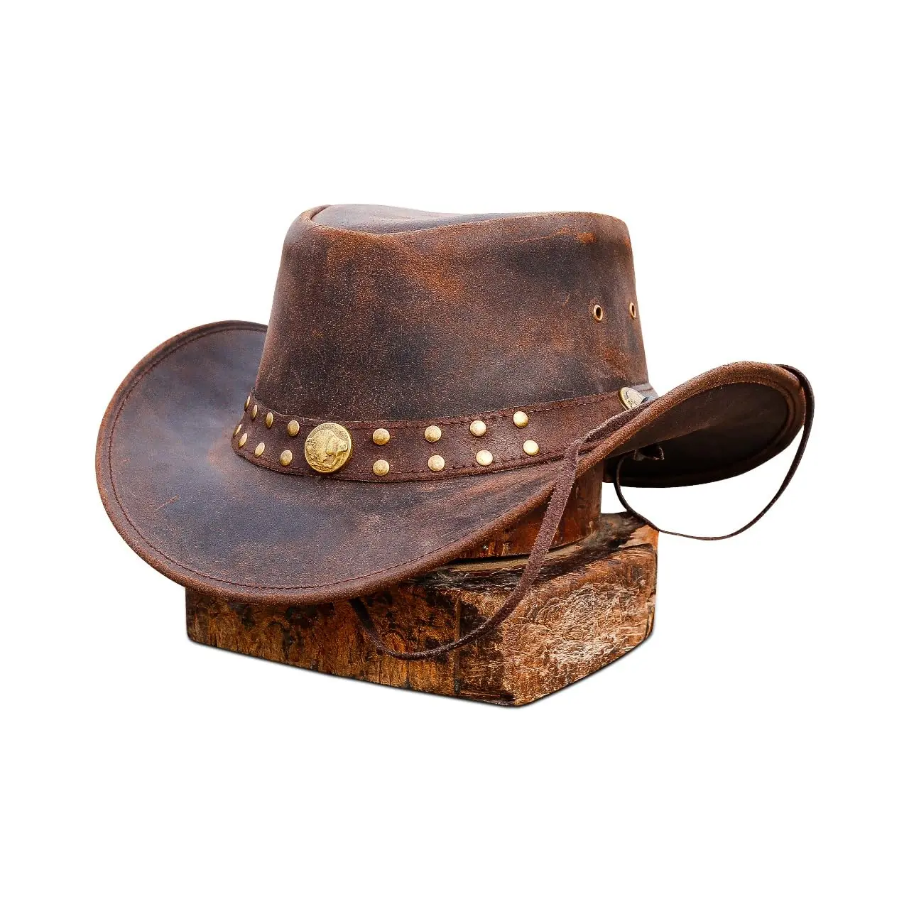 Shapeable Leather Cowboy Hat Into Outback Western Vintage Australian Hats For Men & Women