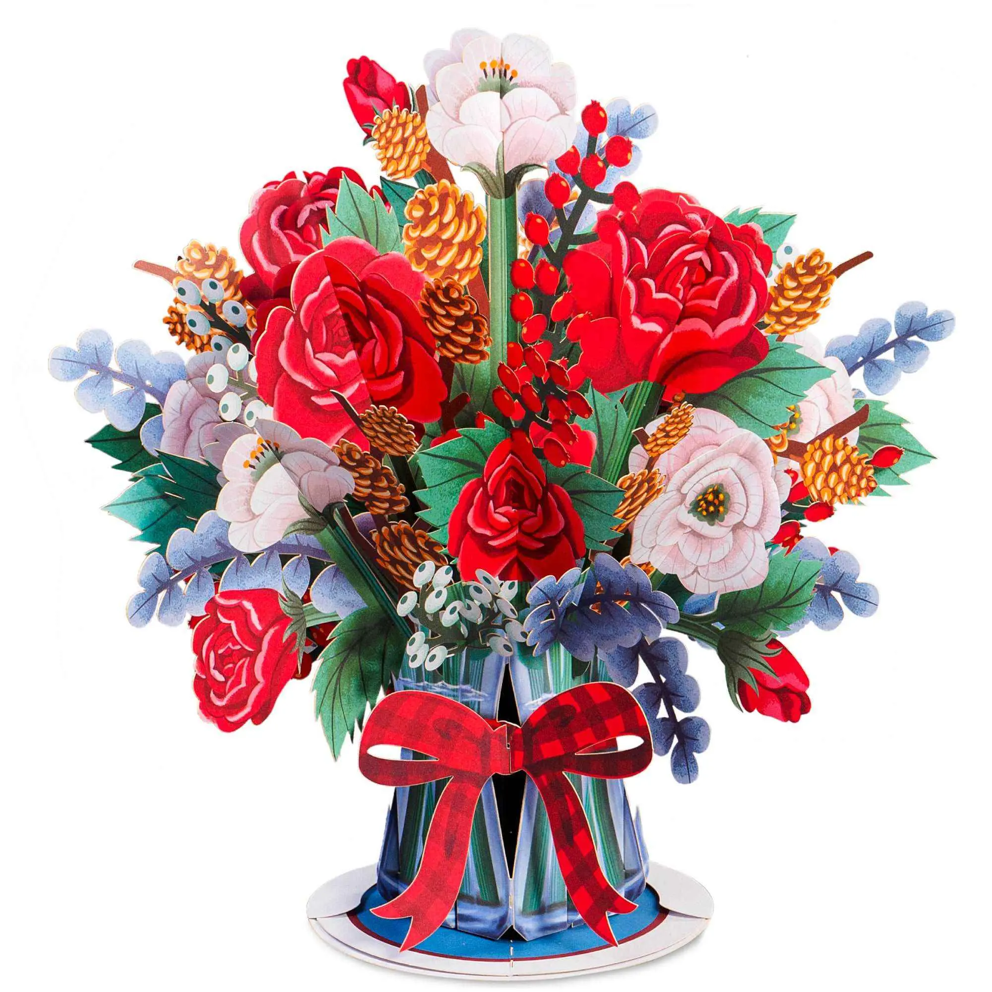 Paper Love HugePop Joyous Flower Bouquet Pop Up Christmas Card