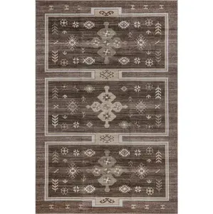 Donna SplashGuard Vintage Medallion Machine Washable Area Rug
