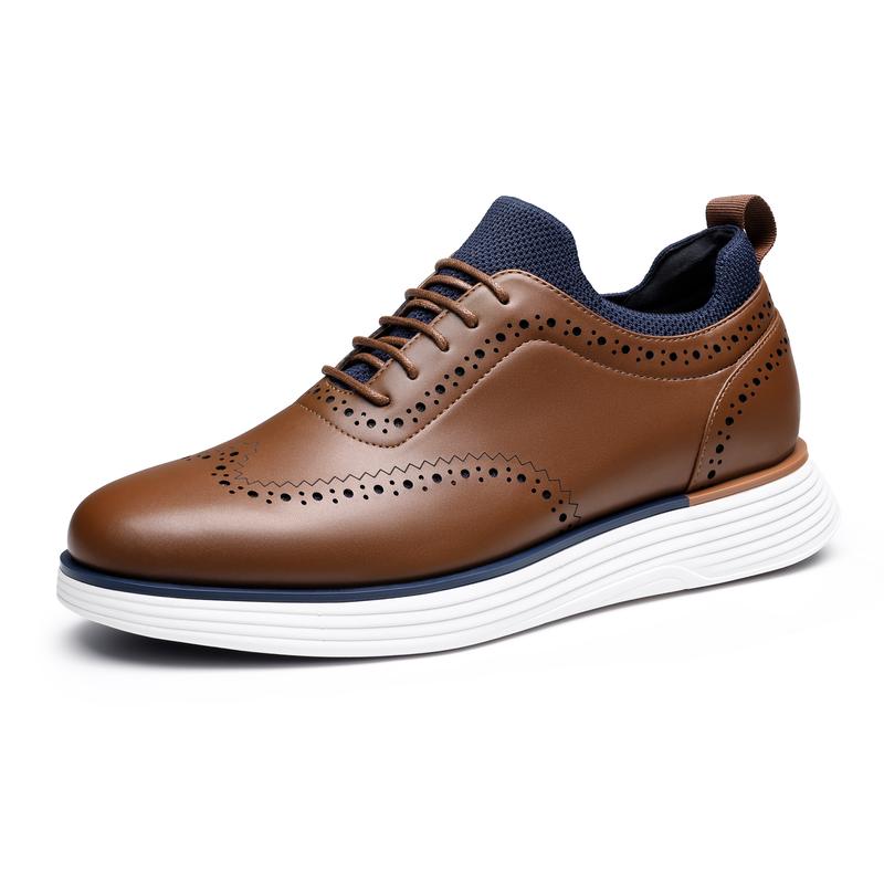 Bruno Marc [MaxFlex SuiteCraft Men's Smart-] Casual Athletic Wingtip Dress Shoes heightboostingshoes Sneaker Training
