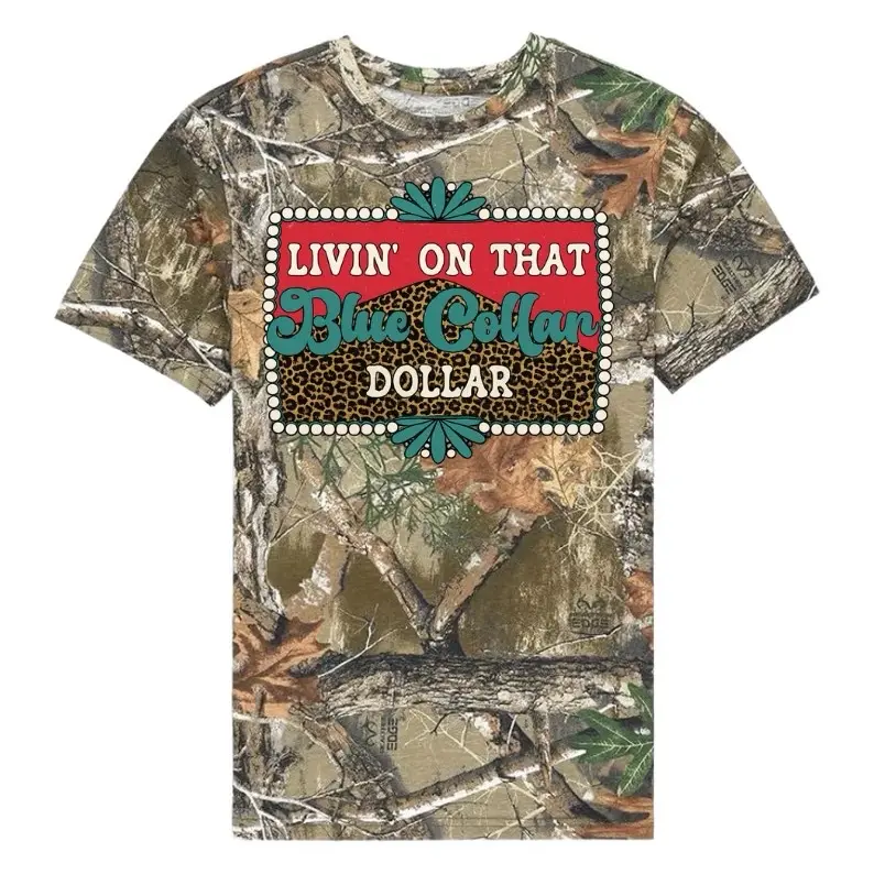 Livin’ on that Blue Collar Dollar women's graphic tees