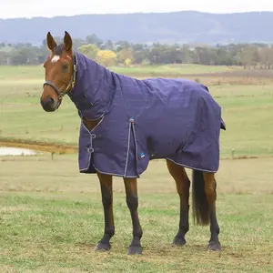 WeatherBeeta ComFiTec Prelim 1200D Combo Neck Medium Weight Waterproof Turnout Blanket for Horses, 220g