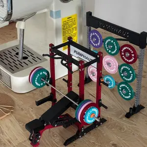 Mini Fitness Bench, Adjustable Angle 3D Printed Chair, Home Gym Decor with Pull-Up Bar and Dumbbell Set, Teen Birthday Gift