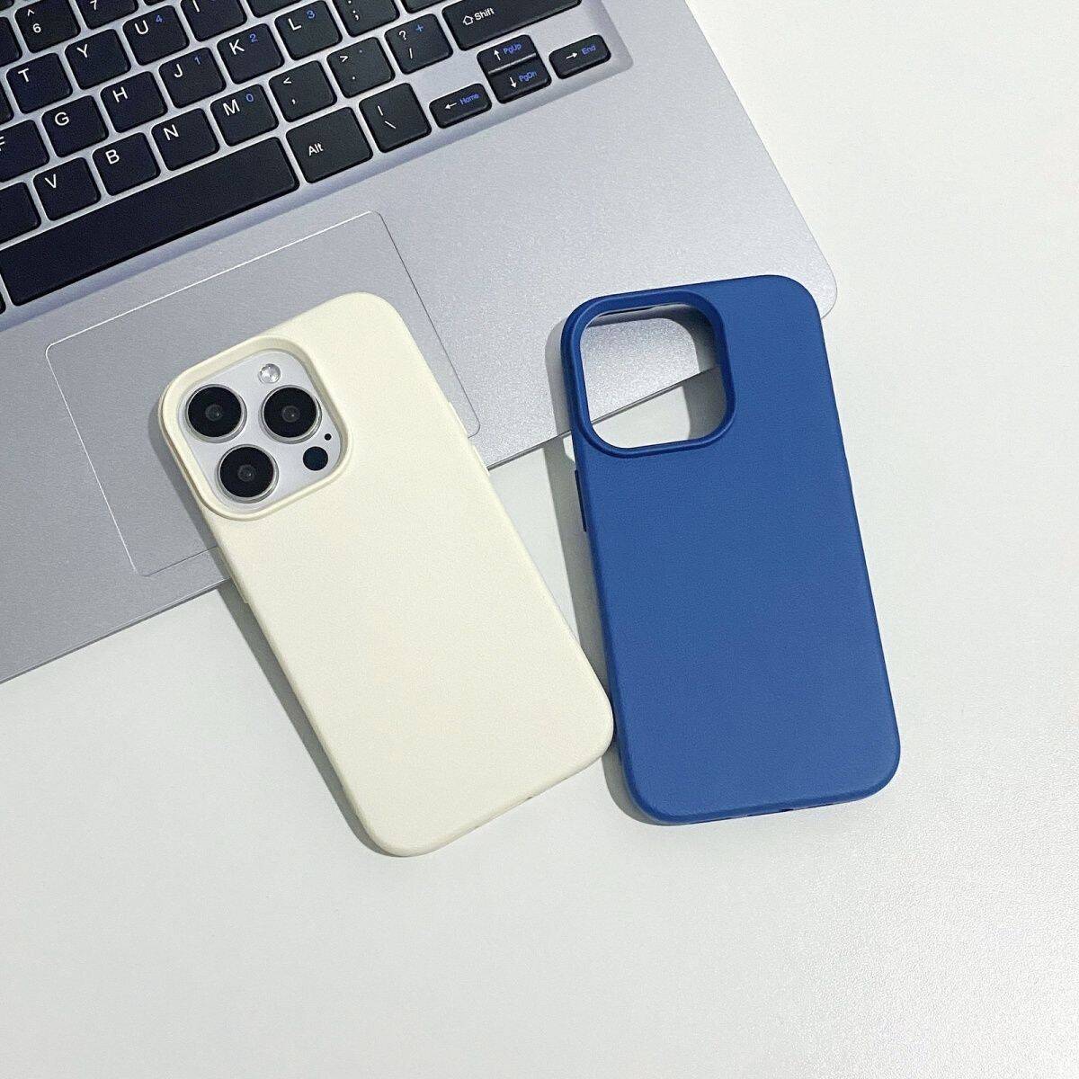 Soft Bumper Matte Phone Case, Faux Leather Texture Anti-Slip Cover, Raised Lip Shockproof Protection with Extra Large Camera Cutout, Universal for iPhone 11/12/13/14/15/16/17 Pro Max/Plus/Air